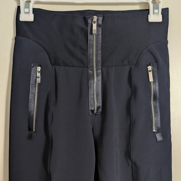 High Everyday Couture Minimalist Tech Hi-Waist Pant in Deep Navy Tech Rib Size 4 - Picture 6 of 11